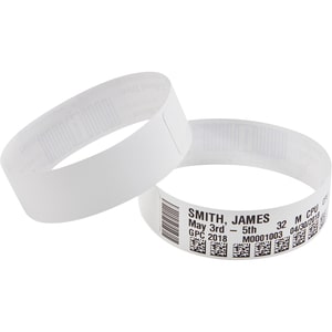 Zebra Z-Band Direct Multipurpose Label - 25.40 mm Width x 279.40 mm Length - Permanent Adhesive - Rectangle - Direct Therm