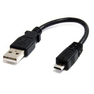 StarTech.com 15 cm Micro USB Cable - A to Micro B - USB to Micro B - USB 2.0 A Male to USB 2.0 Micro-B Male - 0,15 m - Bla