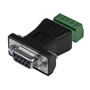 StarTech.com RS422 RS485 Serial DB9 to Terminal Block Adapter - 1 x 9-pin DB-9 Serial Male - Terminal Block - Black