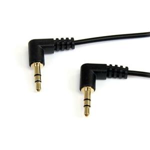 StarTech.com 1,8m (6 ft.) Slim 3.5mm Right Angle Stereo Audio Cable - M/M - Connect an iPhone® or other MP3 player to a ca