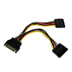 StarTech.com 15cm SATA Power Y Splitter Cable Adapter - M/F - 15cm SATA power Y Cable - 15cm SATA power Splitter - For Dis
