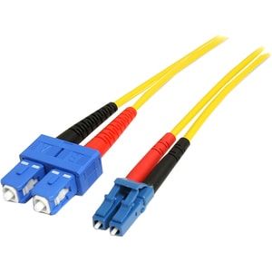 StarTech.com 1m Fiber Optic Cable - Single-Mode Duplex 9/125 LSZH Fiber Jumper Cord - LC/SC - 1m - 2 x LC Male - 2 x SC Male