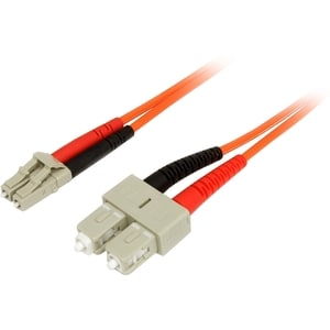 StarTech.com 2m Fiber Optic Cable - Multimode Duplex 62.5/125 - LSZH - LC/SC - OM1 - LC to SC Fiber Patch Cable - Fiber Op