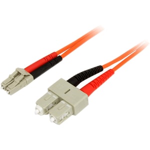 StarTech.com 1m Fiber Optic Cable - Multimode Duplex 50/125 - LSZH Fiber Jumper Cord - LC/SC - 3.2ft - 1 x LC Male Network