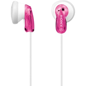 Sony Fontopia MDR-E9LP Wired Earbud Binaural Stereo Earphone - Pink - In-ear - 16 Ohm - 18 Hz to 22 kHz - 1.20 m Cable - G