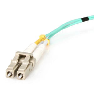StarTech.com 2m (6ft) LC/UPC to LC/UPC OM3 Multimode Fiber Optic Cable, Full Duplex 50/125 Zipcord, 100G, LSZH Fiber Jumpe