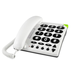 Doro PhoneEasy 311c Standard Phone - White - 1 x Phone Line