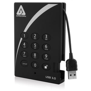 Apricorn Aegis Padlock A25-3PL256-1000 1 TB Hard Drive - External - USB 3.0 - 5400rpm - 1 Year Warranty