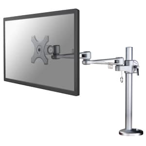 Newstar Full Motion Desk Mount (grommet) for 10-30" Monitor Screen, Height Adjustable - Silver - Height Adjustable - 25.4 