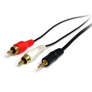 StarTech.com Câble audio stéréo de 1 m - Mâle 3,5 mm vers mâle 2 x RCA - Cable for Appareil Audio, iPod, Lecteur MP3, Réce