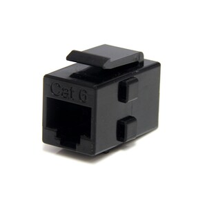 StarTech.com Cat 6 RJ45 Keystone Jack Network Coupler - F/F - 1 x RJ-45 Female Network - 1 x RJ-45 Female Network - Black