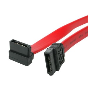 StarTech.com 6in SATA to Right Angle SATA Serial ATA Cable - 1 x Female SATA - 1 x Female SATA - Red