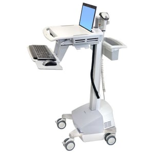 Ergotron StyleView Medical Trolley - 8.16 kg Load Capacity - 4 Casters - Aluminium - 464.8 mm Width x 1282.7 mm Height - W