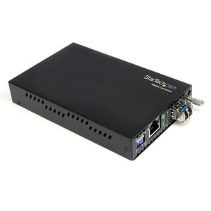 StarTech.com Multimode (MM) LC Fiber Media Converter for 1Gbe Network - 550m Range - Gigabit Ethernet - 850nm - with SFP T