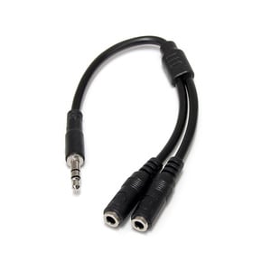 DIVISOR DE CABLE ESTEREO PARA AURICULARES SPLITTER EN YM A2XH