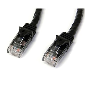 StarTech.com 0.5m Black Snagless Cat6 UTP Patch Cable - ETL Verified - 1 x RJ-45 Male Network - 1 x RJ-45 Male Network - G
