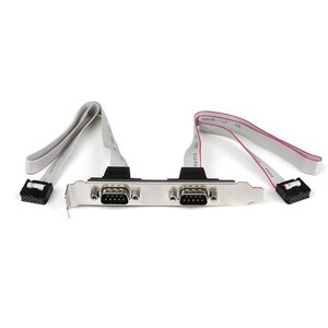 StarTech.com 2 Port 16in DB9 Serial Port Bracket to 10 Pin Header - Serial/IDC for Motherboard, POS Device - 16" - 1 Pack 