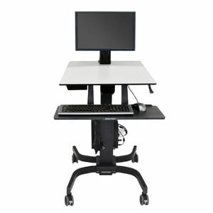 WorkFit-C, Single LD Sit-Stand Workstation for Standard Display (2.7 to 7.3 kg) - Black