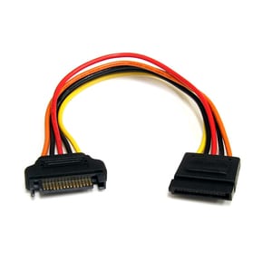 StarTech.com 20cm 15 pin SATA Power Extension Cable - 8 SATA power Extension Cable - 8 SATA power Extension cord - For Dis