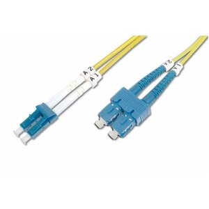 Digitus 1 m Glasfaser Netzwerkkabel - Cable for Netzwerkgerät - Patchkabel - 9/125 µm - Gelb