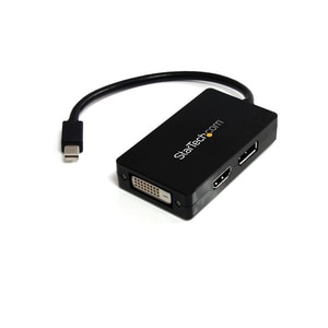StarTech.com Travel A/V adapter - 3-in-1 Mini DisplayPort to DisplayPort DVI or HDMI converter - 1 x 20-pin Mini DisplayPo