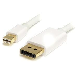 StarTech.com 1,8m White Mini DisplayPort to DisplayPort 1.2 Adapter Cable M/M - DisplayPort 4k with HBR2 support - Mini DP