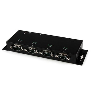 StarTech.com Hub adaptateur USB vers série DB9 RS232 4 ports - Montage sur rail DIN industriel et mural - USB - PC, Mac, L