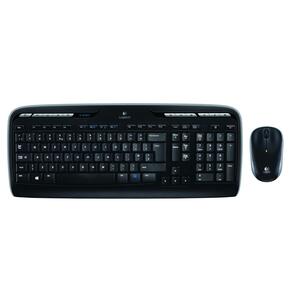 Logitech Wireless Combo MK330 Keyboard & Mouse - English (UK) - USB Wireless RF 2.40 GHz - USB Wireless RF Mouse - Scroll 
