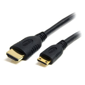 StarTech.com 2m Mini HDMI to HDMI Cable with Ethernet, 4K 30Hz High Speed Mini HDMI 1.4 (Type-C) Device to HDMI Adapter Ca