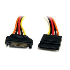 StarTech.com SATA Verlängerung 30cm - S-ATA 15 Pin Stromverlängerung Stecker / Buchse - für SATA-Laufwerk - SATA / SATA - 