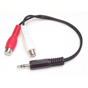StarTech.com 15cm Stereo Audio Y-Cable - 3.5mm Male to 2x RCA Female - Headphone Jack to RCA â€" Computer / MP3 to Stereo 