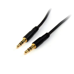 StarTech.com 6 ft Slim 3.5mm Stereo Audio Cable - M/M - Connect an iPhone® or other MP3 player to a car stereo