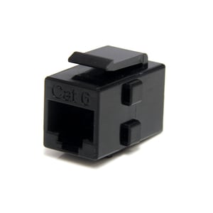StarTech.com Cat 6 RJ45 Keystone Jack Network Coupler - F/F - 1 x RJ-45 Network Female - 1 x RJ-45 Network Female - Black
