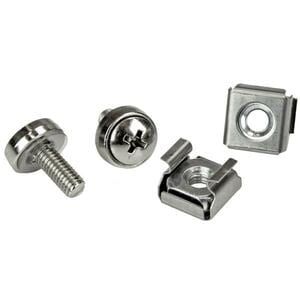 StarTech.com 100 Pkg M5 Mounting Screws and Cage Nuts for Server Rack Cabinet - Rack Screw, Cage Nut - Stainless Steel - S