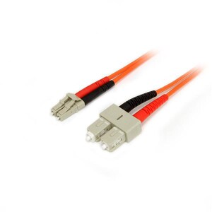 StarTech.com 2m Fiber Optic Cable - Multimode Duplex 62.5/125 LSZH Fiber Jumper Cord - LC/SC - Cable for Network Device - 