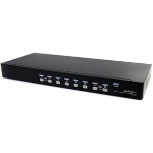 StarTech.com 8 Port Rackmount USB VGA KVM Switch w/ Audio - 8 Computer(s) - 1920 x 1440 - 2 x USB - 9 x VGA - 1U - Rack-mo