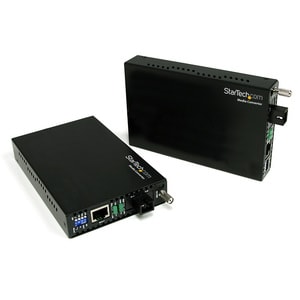 StarTech.com 10/100 Mbps Ethernet Single Mode WDM Fiber Media Converter Kit SC 20km - WDM (Wave Division Multiplexing) Tec