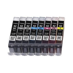 Canon CLI-42 Original Inkjet Ink Cartridge - Multi-pack - Black, Grey, Light Grey, Cyan, Magenta, Yellow - 8 / Pack