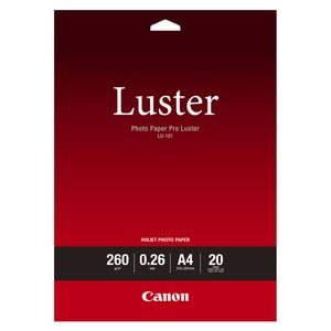 Canon LU-101 Inkjet Photo Paper - A3 - 297 mm x 420 mm - 260 g/m² Grammage - Luster - 20 Sheet