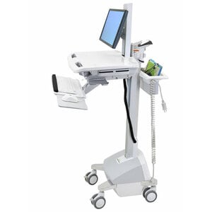 Ergotron StyleView Medical Trolley - 14.06 kg Load Capacity - 4 Casters - Aluminium - 46.48 cm (18.30") Width x 128.27 cm 