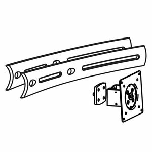 Ergotron Verlängerung für Schreibtischständer, LCD-Display, Monitor, Display - Schwarz - Bildschirmgröße: 53,3 cm bis 76,2
