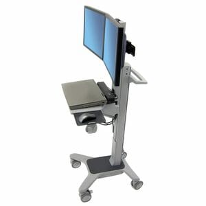 Ergotron Neo-Flex Computerwagen - 20,87 kg Belastbarkeit - 4 Rollen - Aluminium, Pulverbeschichteter Stahl, Hochwertiger K