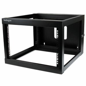 StarTech.com 4-Post 6U Hinged Wall-Mount Network Rack, 19" Open Frame Server Rack, Wall Mount Data Rack for IT Computer Eq