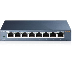 TP-Link TL-SG108 8 Ports Ethernet Switch - Gigabit Ethernet - 10/100/1000Base-T - 2 Layer Supported - Twisted Pair - Desktop