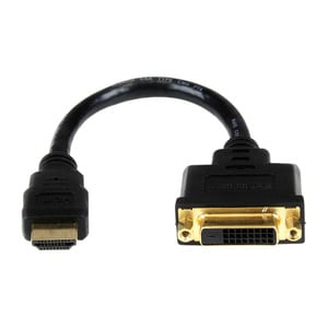 StarTech.com 20cm 8in. HDMIÂ® to DVI-D Video Cable Adapter - HDMI Male to DVI Female - HDMI to DVI Dongle Adapter Cable - 