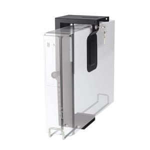 Newstar Lockable Under Desk PC Mount (Suitable PC Dimensions - Height: 20-36 cm / Width: 5-10 cm) - Black - Height Adjusta