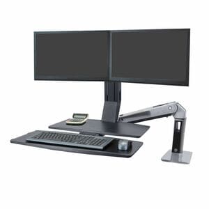 Ergotron WorkFit-A, Dual Workstation with Worksurface - Height Adjustable - 2 Display(s) Supported - 24" to 26" Screen Sup