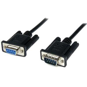 StarTech.com 2m Black DB9 RS232 Serial Null Modem Cable F/M - DB9 Male to Female - 9 pin Null Modem Cable - 1x DB9 (M), 1x