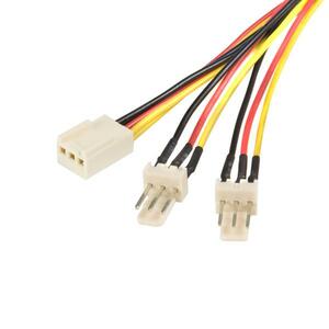 StarTech.com Câble d'alimentation en Y pour ventilateur Molex de 30 cm - Câble répartiteur 1x TX3 (F) vers 2x TX3 (M) - Po