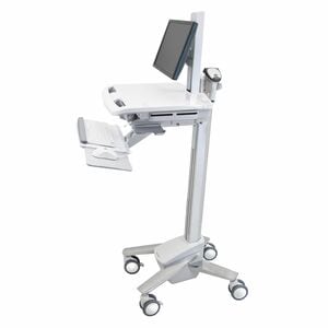 Ergotron StyleView Medical Trolley - 15.88 kg Load Capacity - 4 Casters - 101.60 mm Caster Size - Aluminium - Grey - 61 cm
